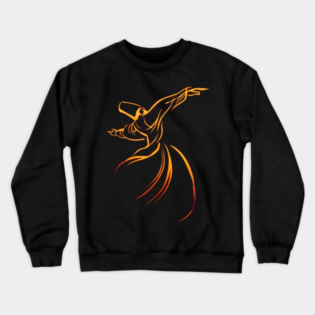 Sema The Dance Of The Whirling Dervish Crewneck Sweatshirt by taiche